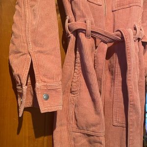 TOPSHOP Pink Corduroy jumpsuit